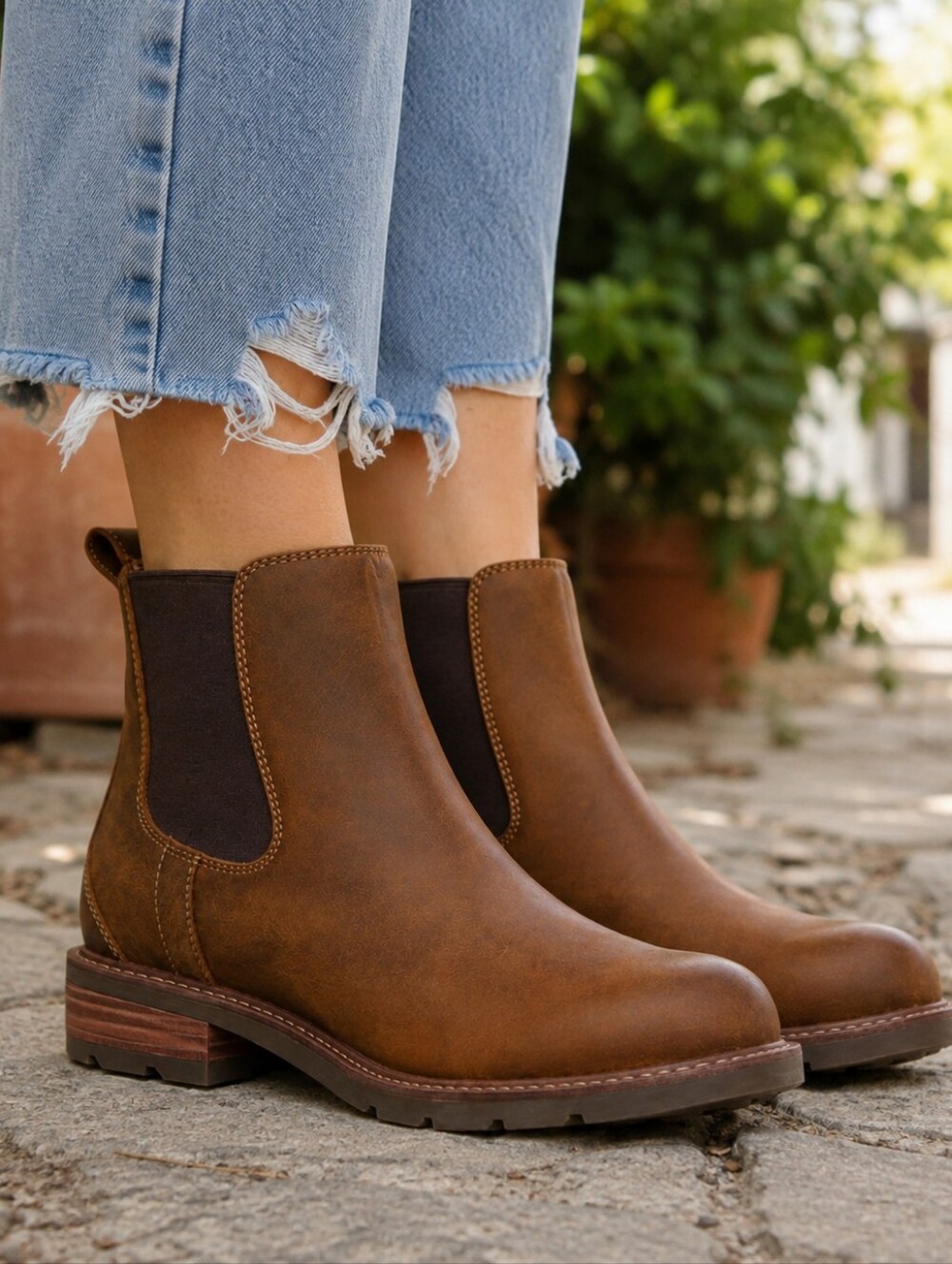 Ariat Wexford H2O Waterproof Chelsea Boots Brown Men 8 Women 9.5 EE Wide NWT